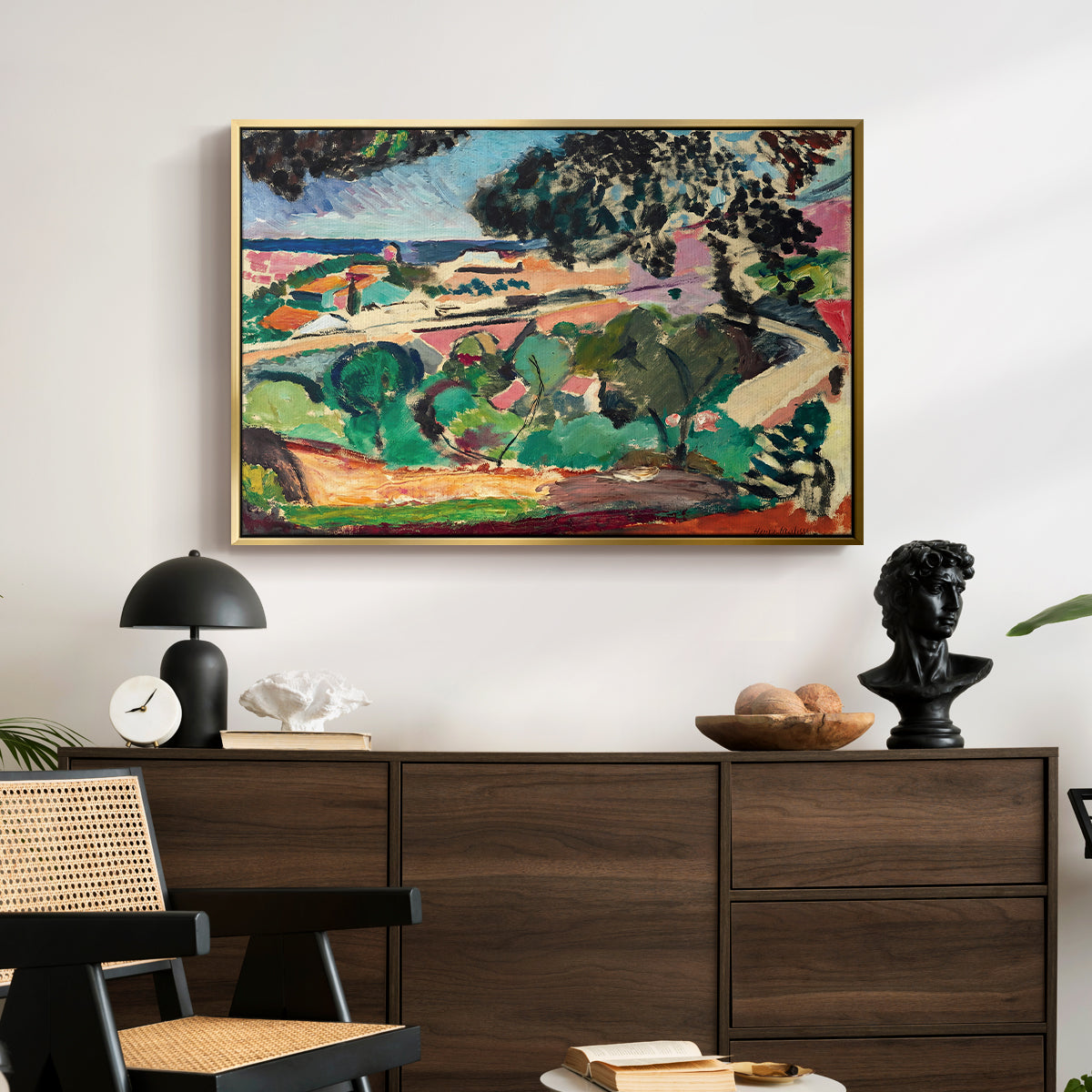 Landscape at Collioure, 1907 - Floater Framed Canvas Print
