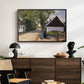 Danish Village Street with Woman and Milkman, 1880 - Floater Framed Canvas Print