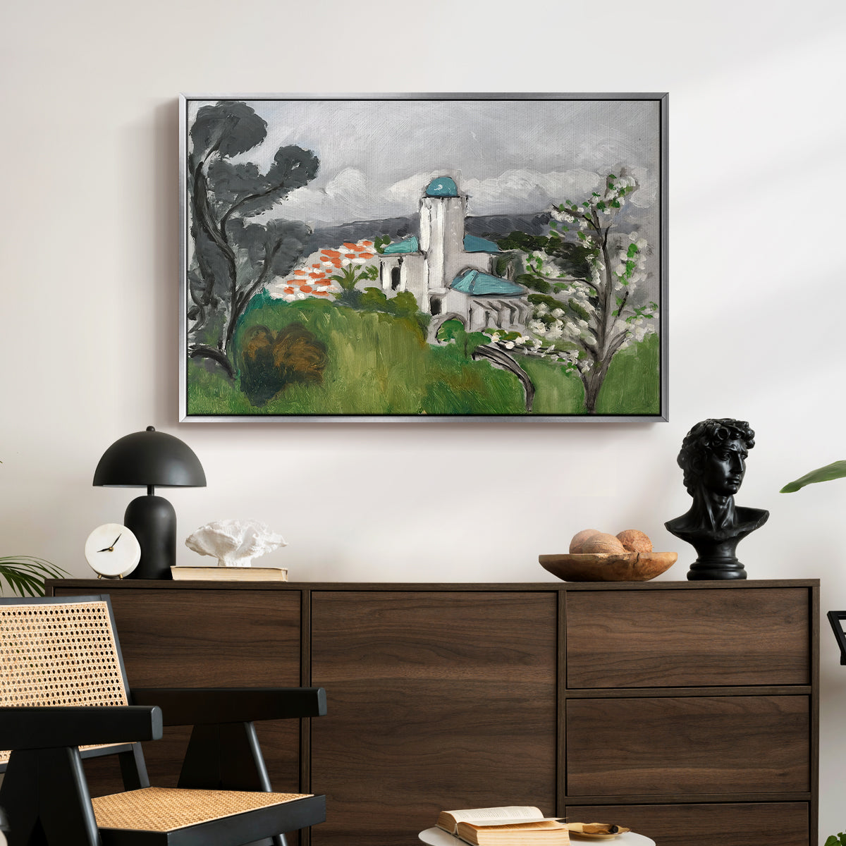 The Blue Villa (La Villa Bleue), c. 1918 - Floater Framed Canvas Print