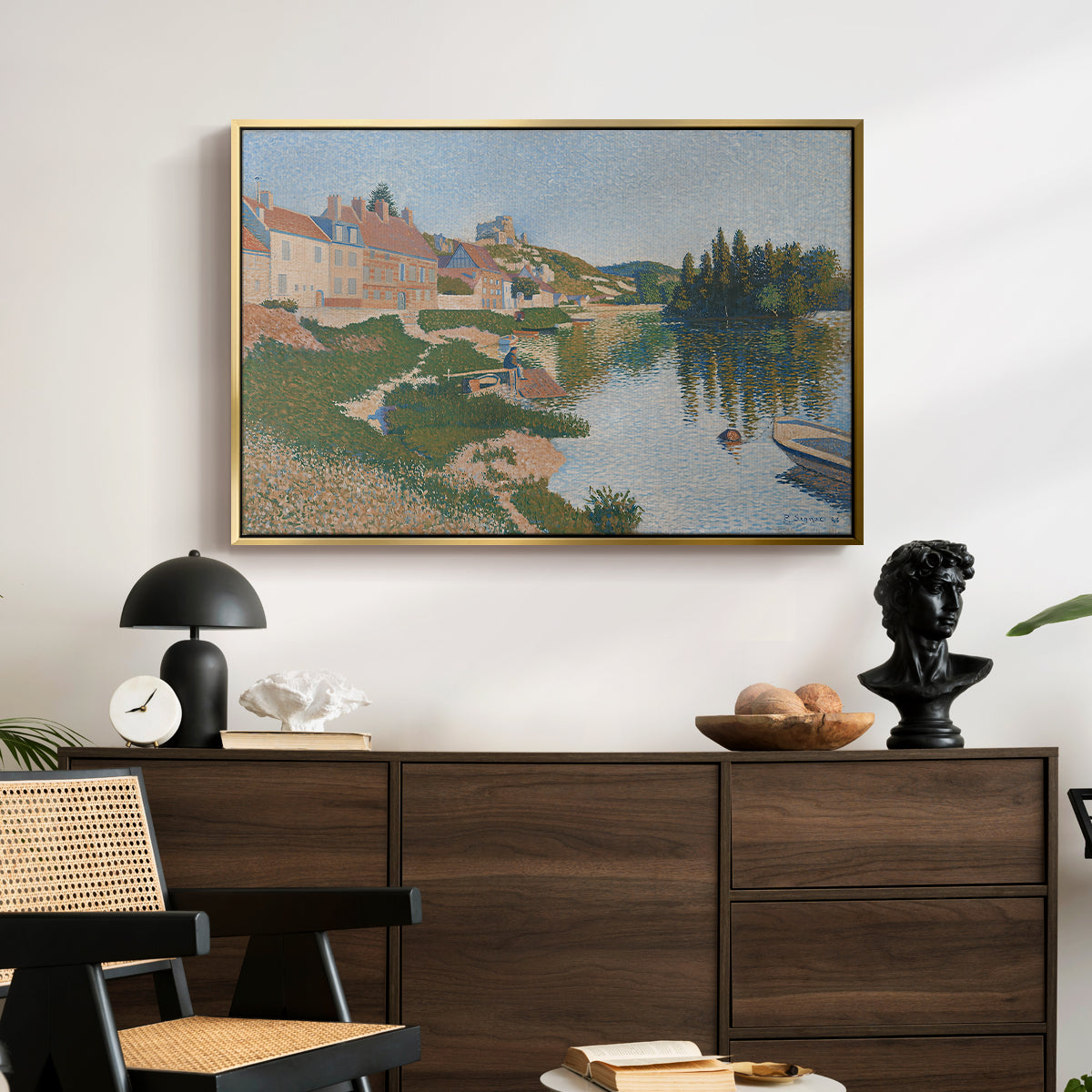 Les Andelys, Côte d'Aval, 1886 - Floater Framed Canvas Print