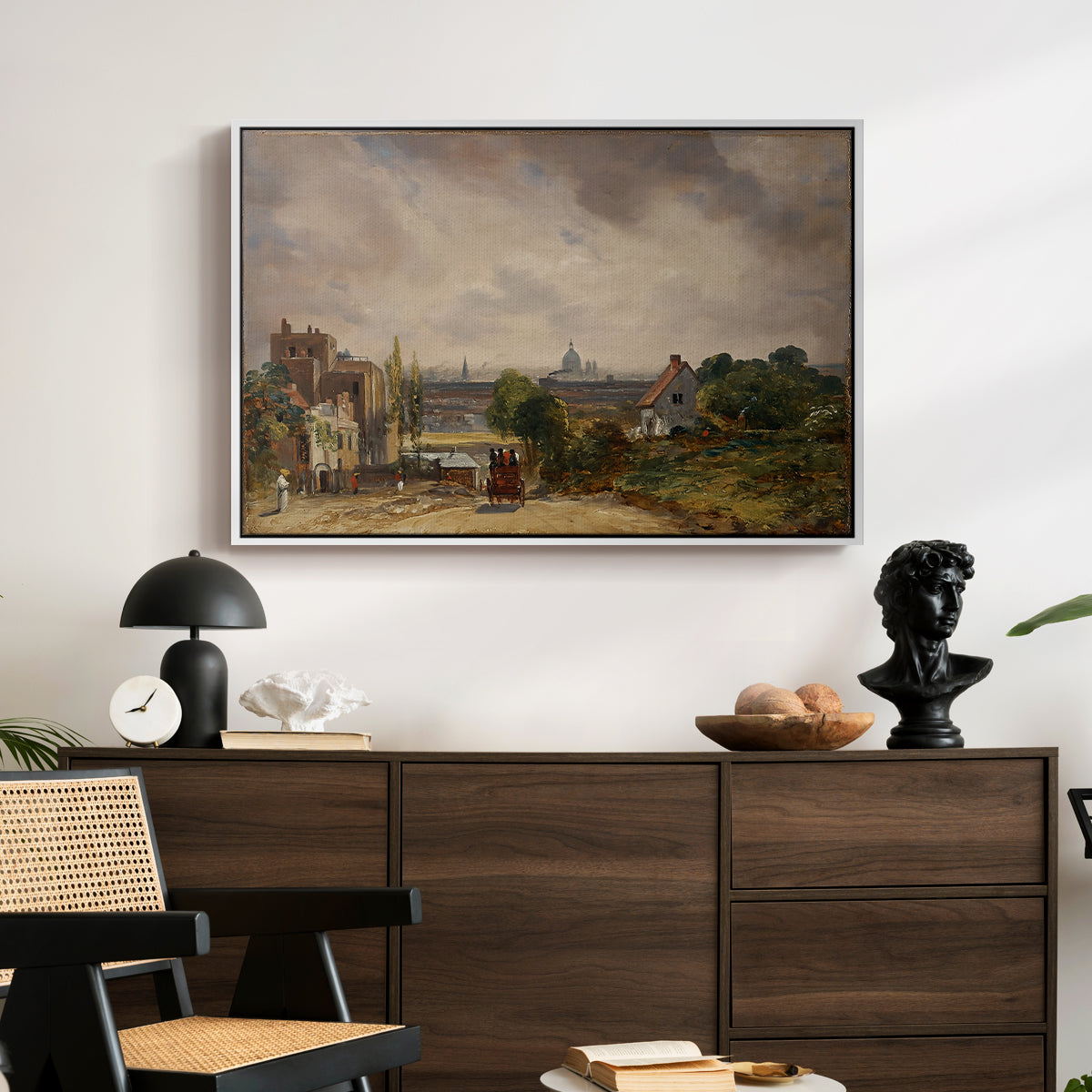Sir Richard Steele's Cottage, Hampstead, c. 1832 - Floater Framed Canvas Print