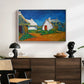 Three White Cottages at Saintes-Maries, 1888 - Floater Framed Canvas Print