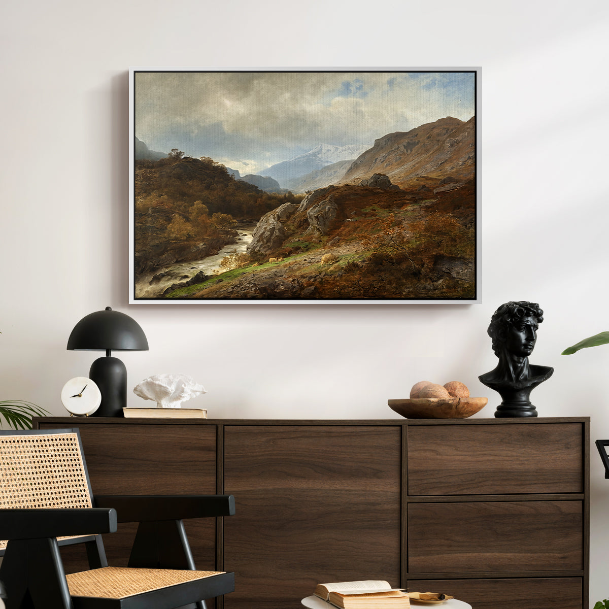 Mountain Landscape, 1864 - Floater Framed Canvas Print