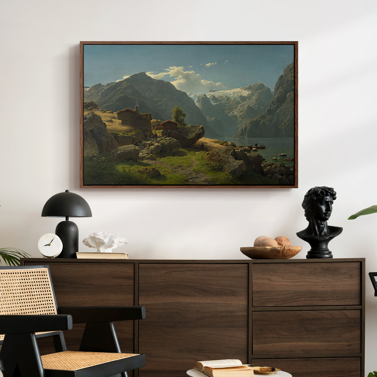 Balestrand, 1848 - Floater Framed Canvas Print