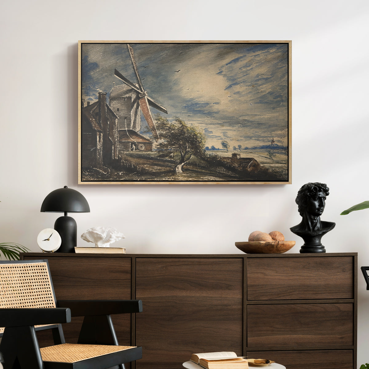 A Mill Near Colchester, c. 1833 - Floater Framed Canvas Print
