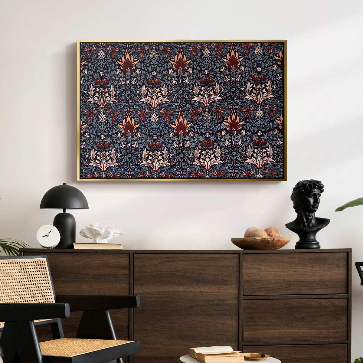 Snakeshead (Printed Textile), c. 1876 - Floater Framed Canvas Print