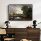 Dedham Lock and Mill, c. 1820 - Floater Framed Canvas Print