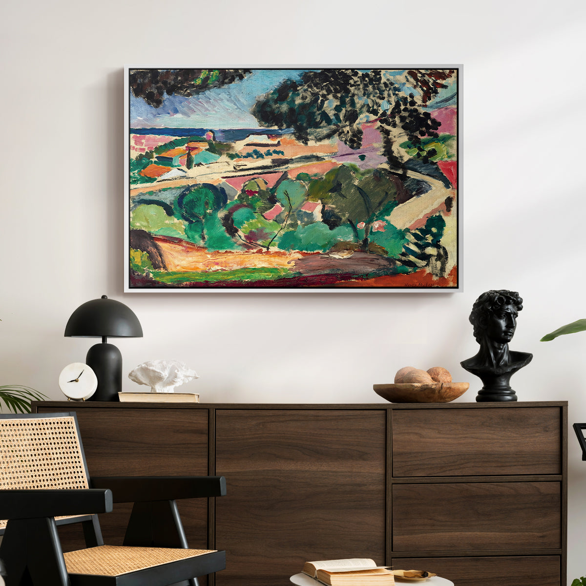 Landscape at Collioure, 1907 - Floater Framed Canvas Print