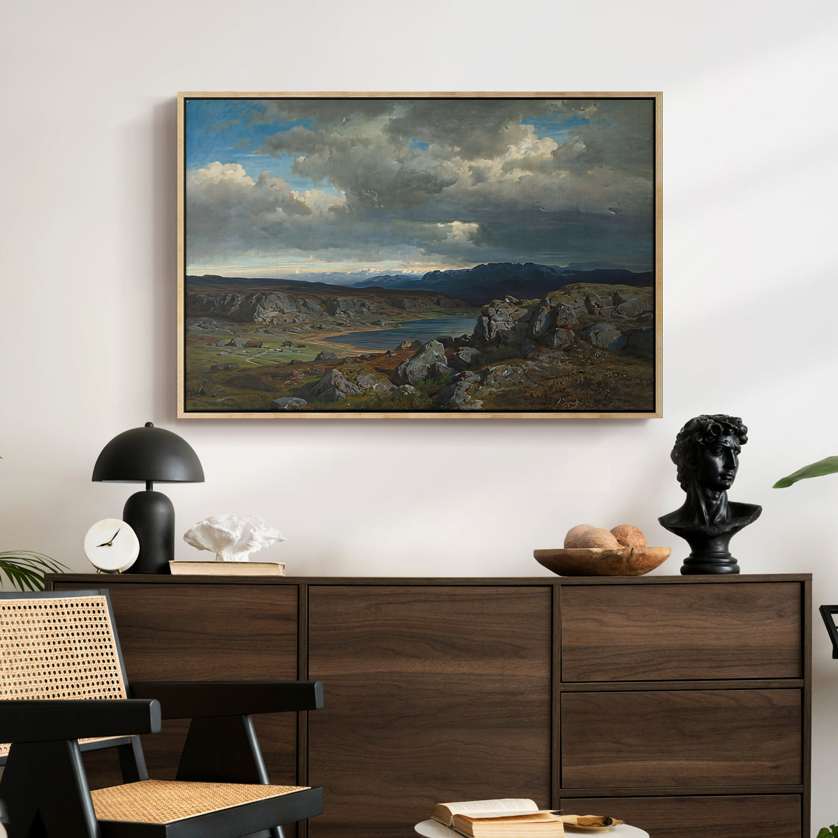 Norwegian Highlands, 1857 - Floater Framed Canvas Print