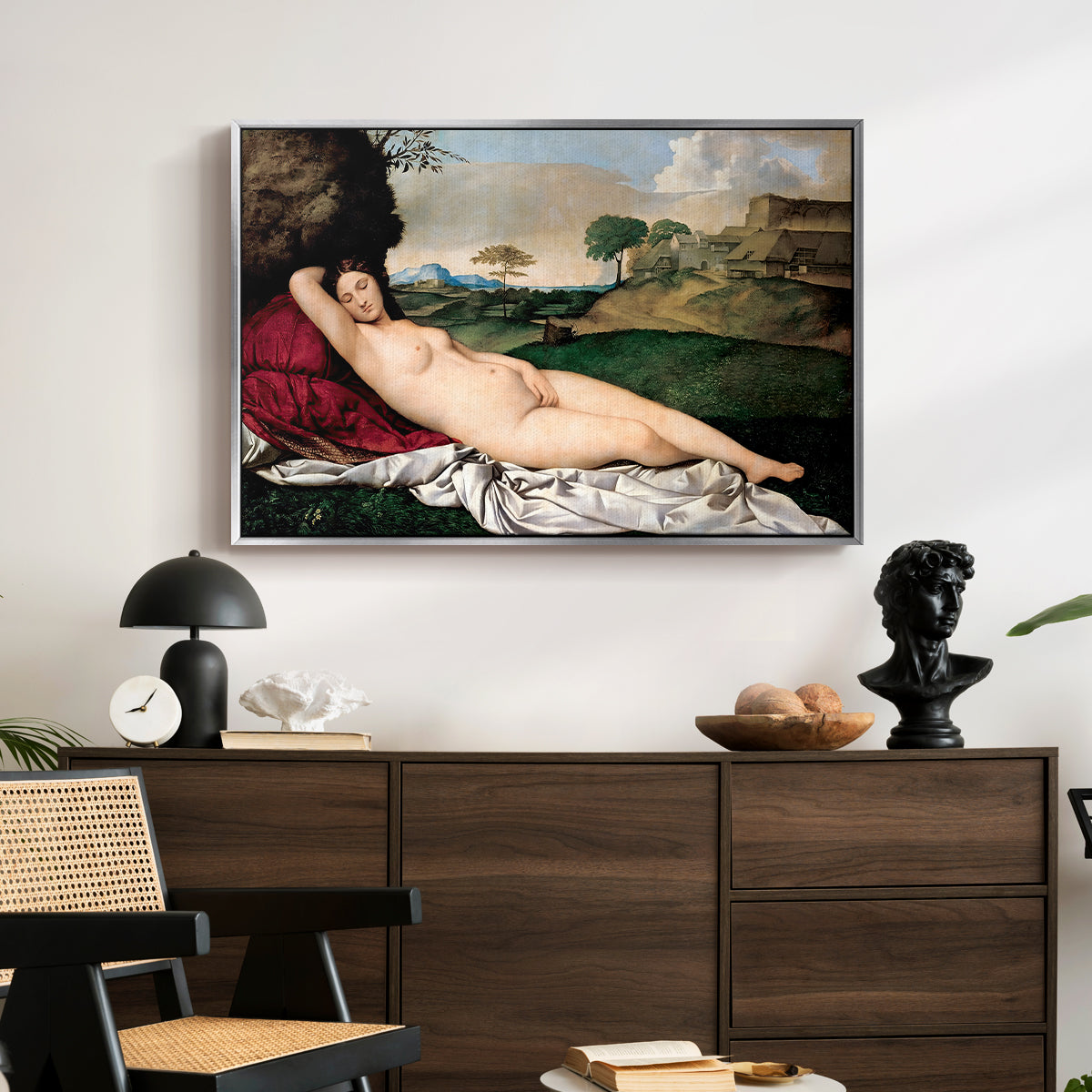 Sleeping Venus, c. 1510 - Floater Framed Canvas Print