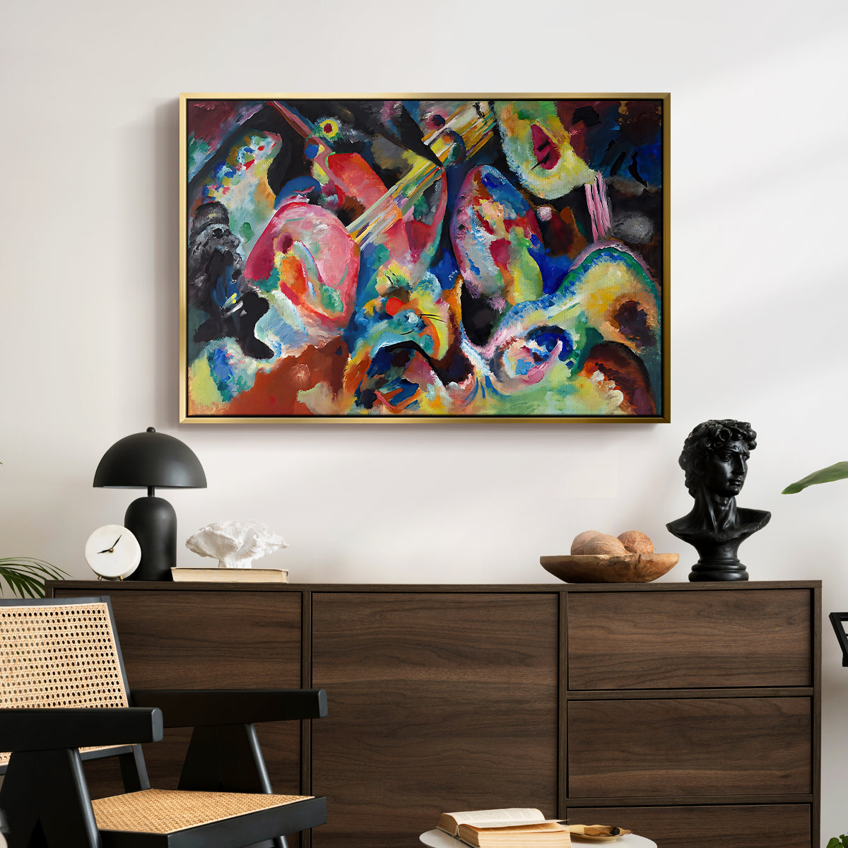Improvisation. Deluge, 1913 - Floater Framed Canvas Print