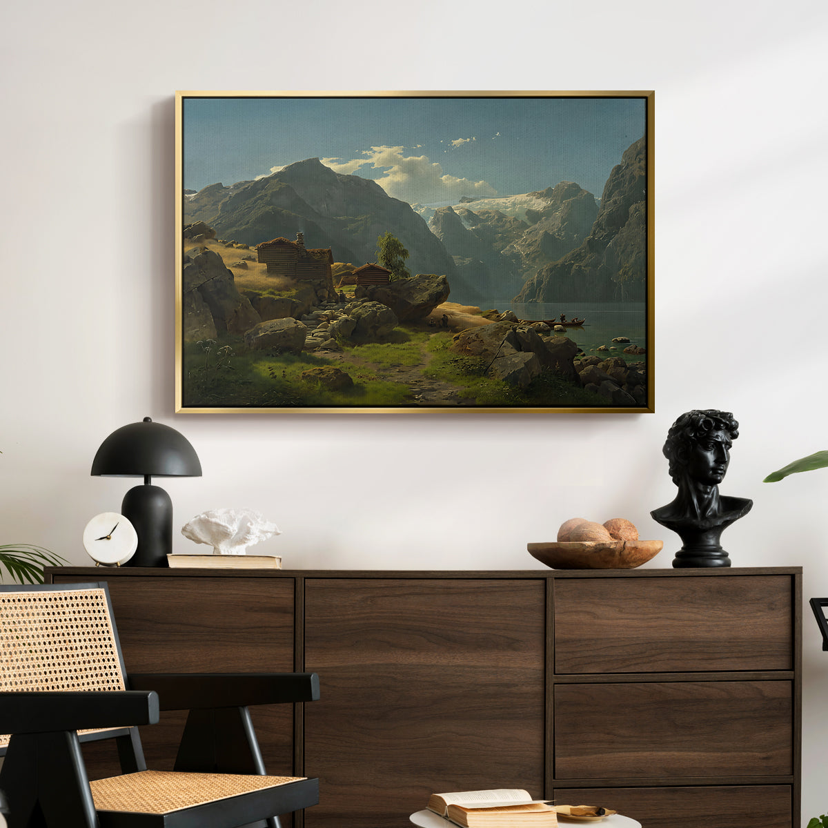 Balestrand, 1848 - Floater Framed Canvas Print