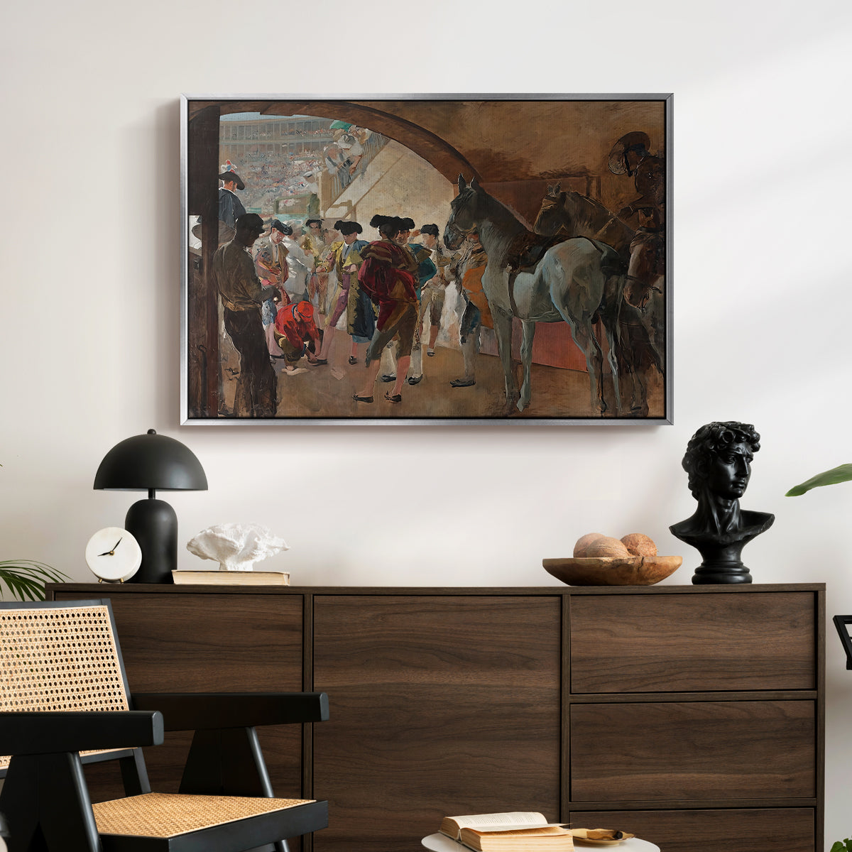 Before the Bullfight (Antes de la corrida), c. 1900 - Floater Framed Canvas Print