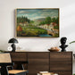 Pastoral Landscape with Stream, Fisherman and Strollers, 1875-1880 - Floater Framed Canvas Print