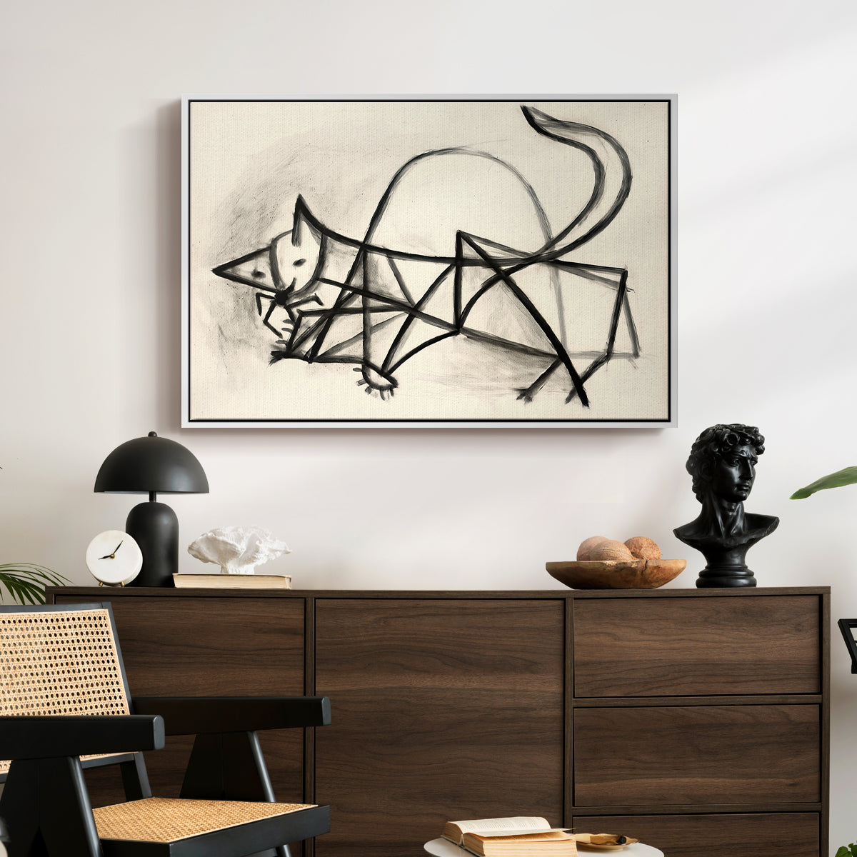 Study of a Cat (Étude de chat), 1946 - Floater Framed Canvas Print