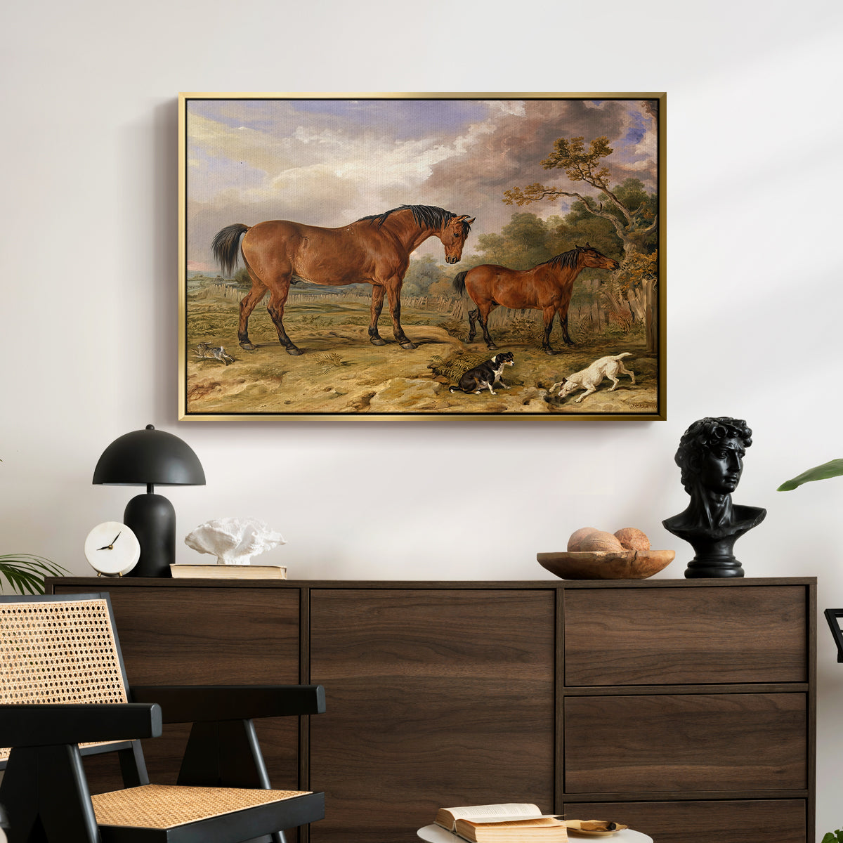 Portrait of Reformer, Blucher, Tory and Crib, Property of Rowland Alston, Esq., M.P., 1835 - Floater Framed Canvas Print