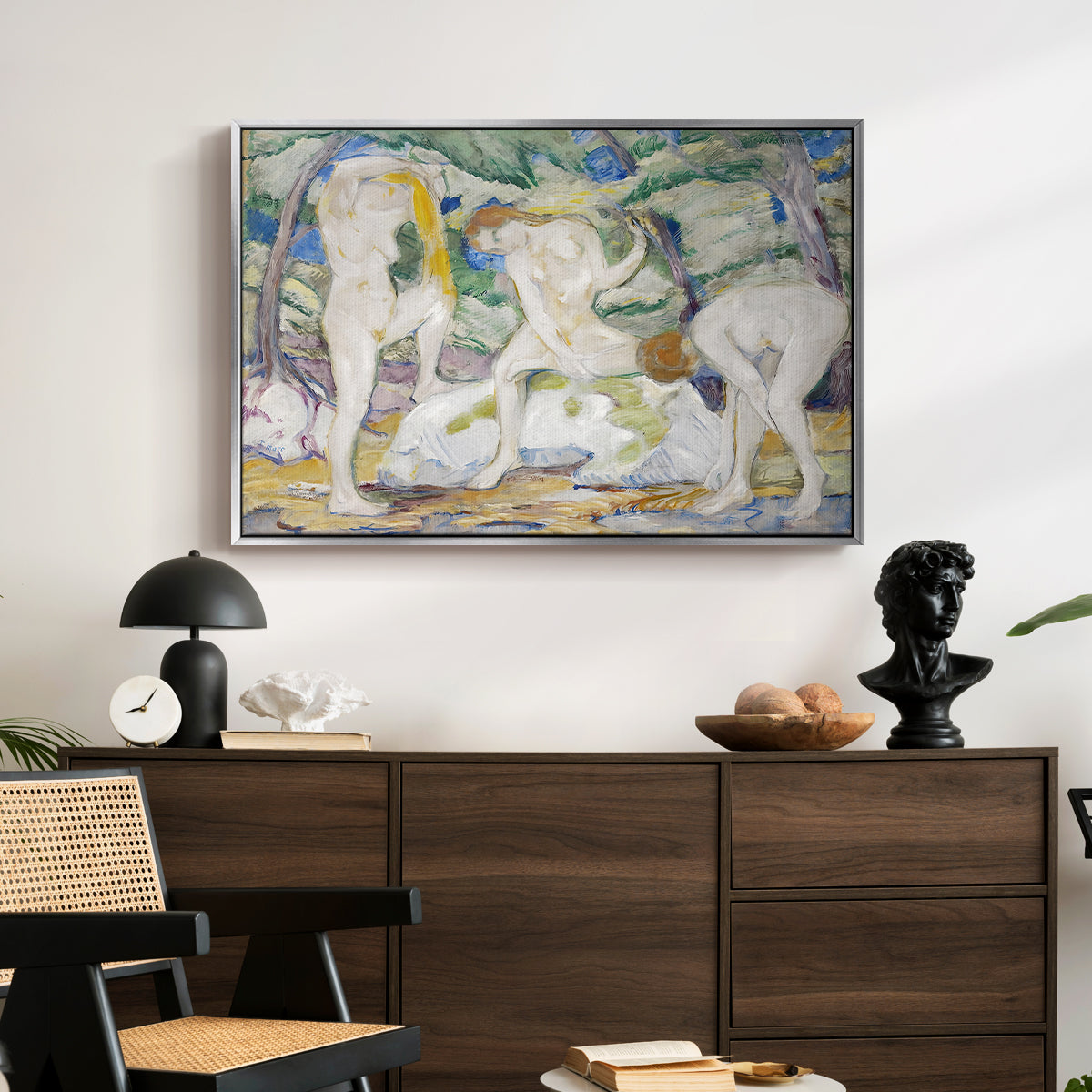 Bathing Women, 1910 - Floater Framed Canvas Print