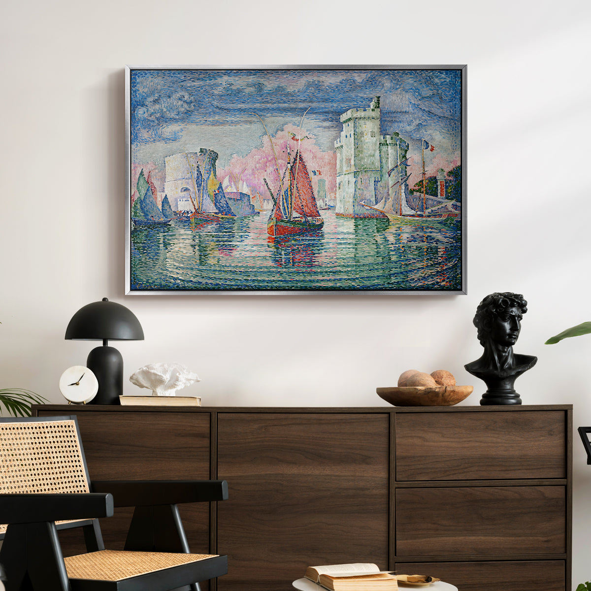 Entrance to the Port of La Rochelle, 1921 - Floater Framed Canvas Print
