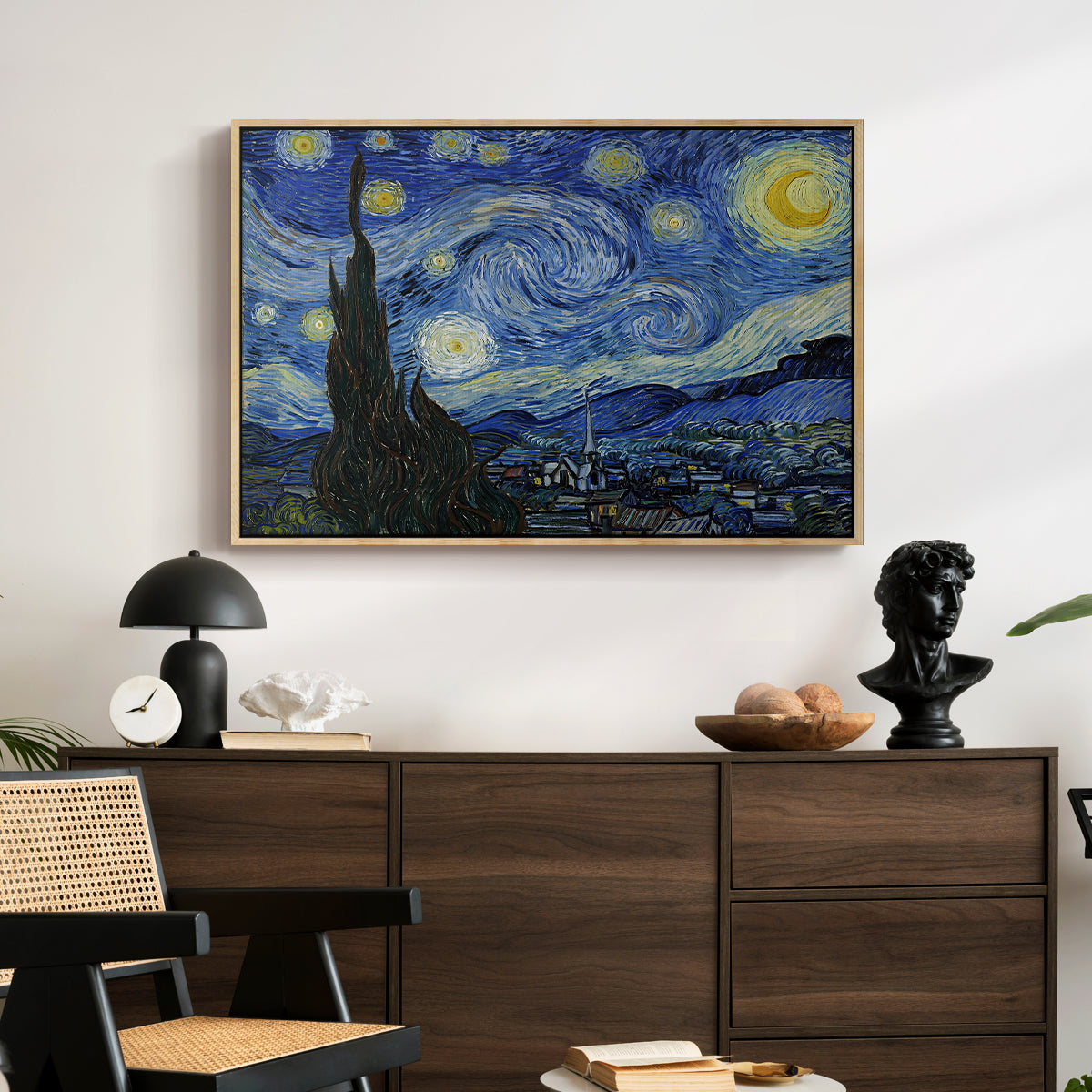 The Starry Night, 1889 - Floater Framed Canvas Print