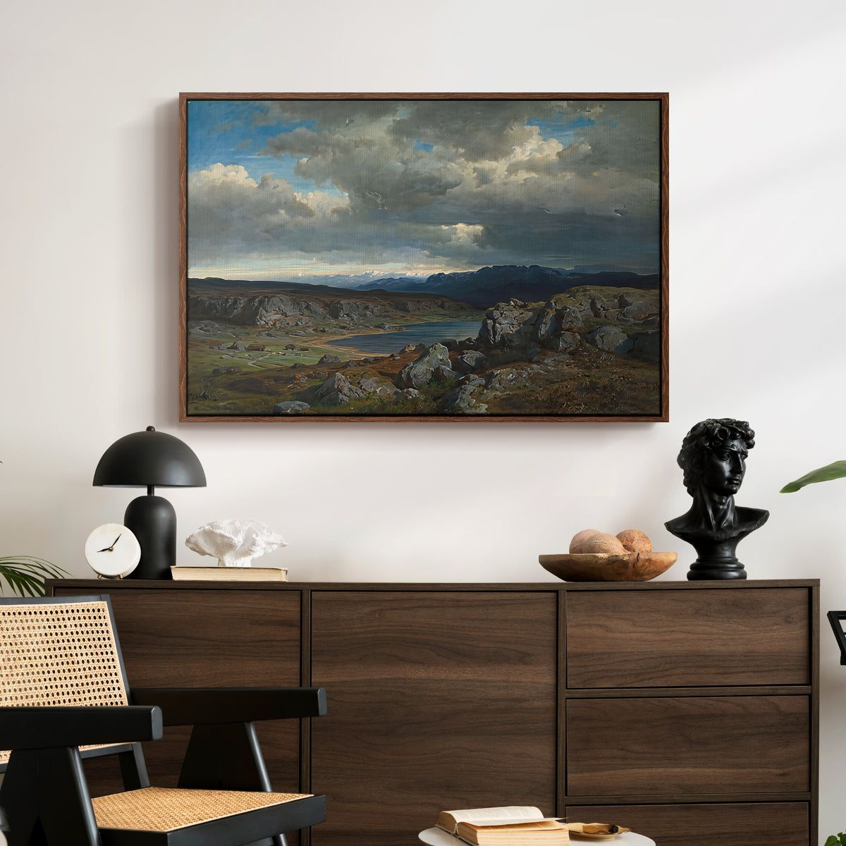 Norwegian Highlands, 1857 - Floater Framed Canvas Print