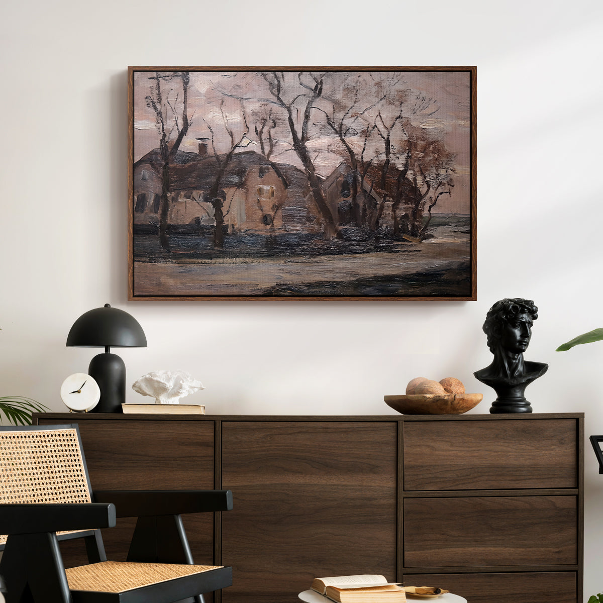 Farm near Duivendrecht in the Evening, c. 1905 - Floater Framed Canvas Print