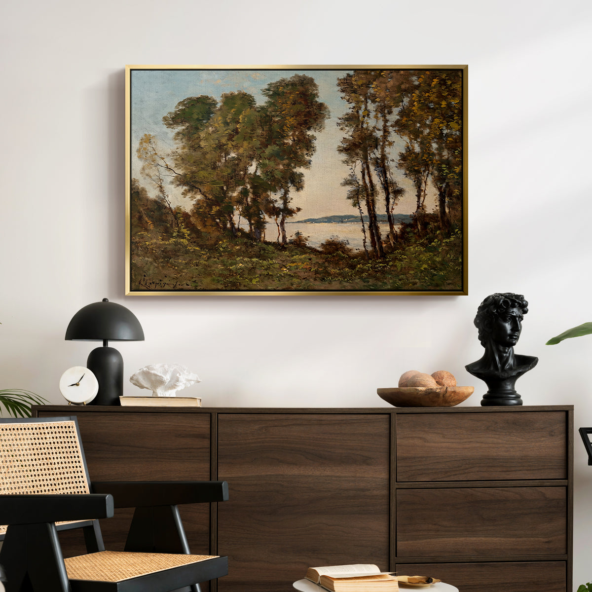 The Banks of the Allier, 1894 - Floater Framed Canvas Print