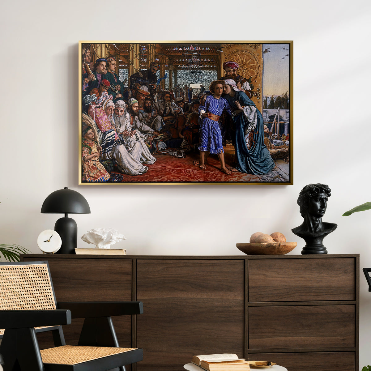 The Finding of the Saviour in the Temple, 1854-1860 - Floater Framed Canvas Print