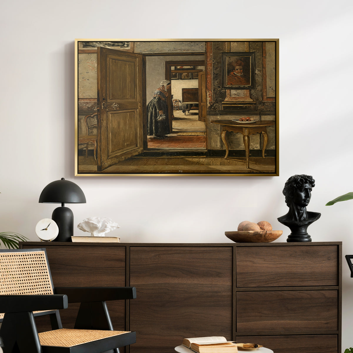 Interior of the Terninck Institution in Antwerp, 1884 - Floater Framed Canvas Print