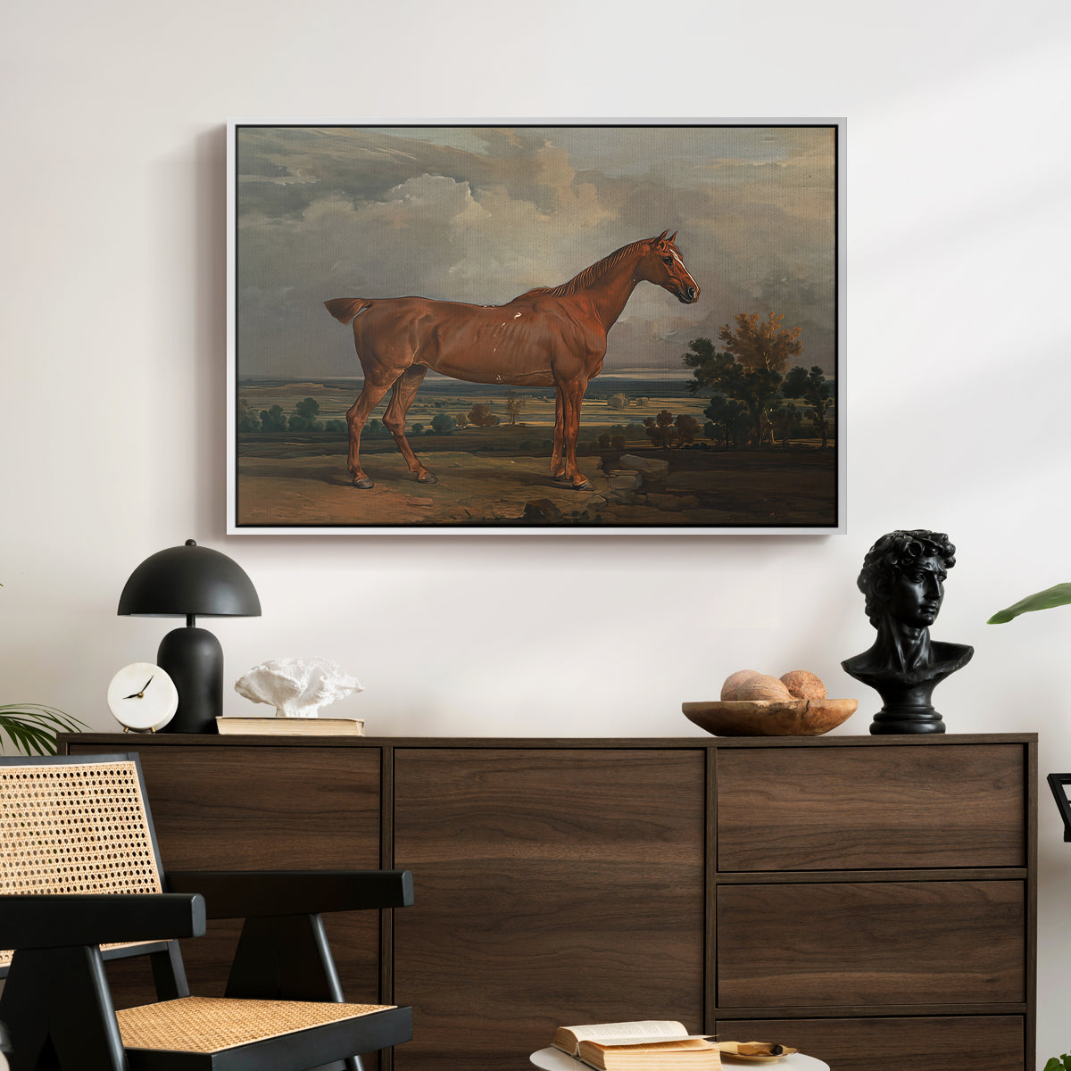 Hunter in a Landscape, 1810 - Floater Framed Canvas Print