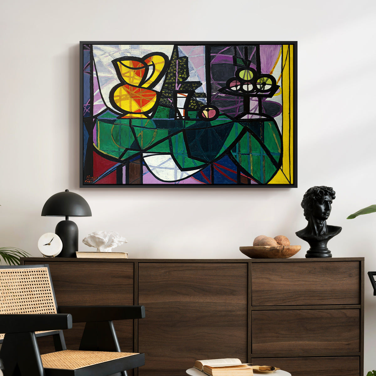 Pitcher and Bowl of Fruit, 1931 - Floater Framed Canvas Print