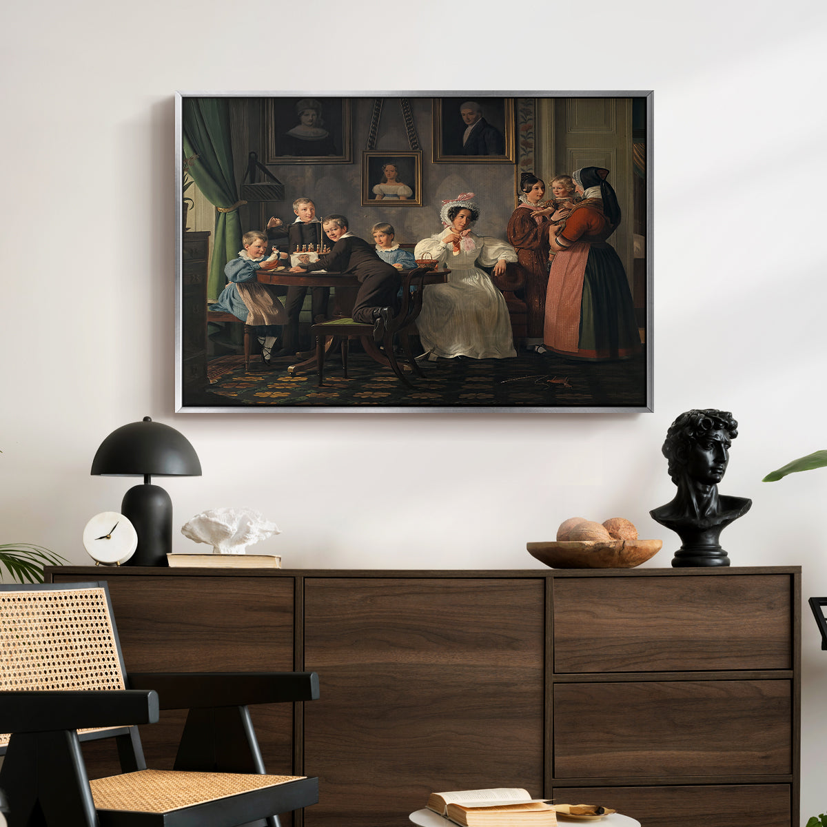 The Waagepetersen Family, 1836 - Floater Framed Canvas Print