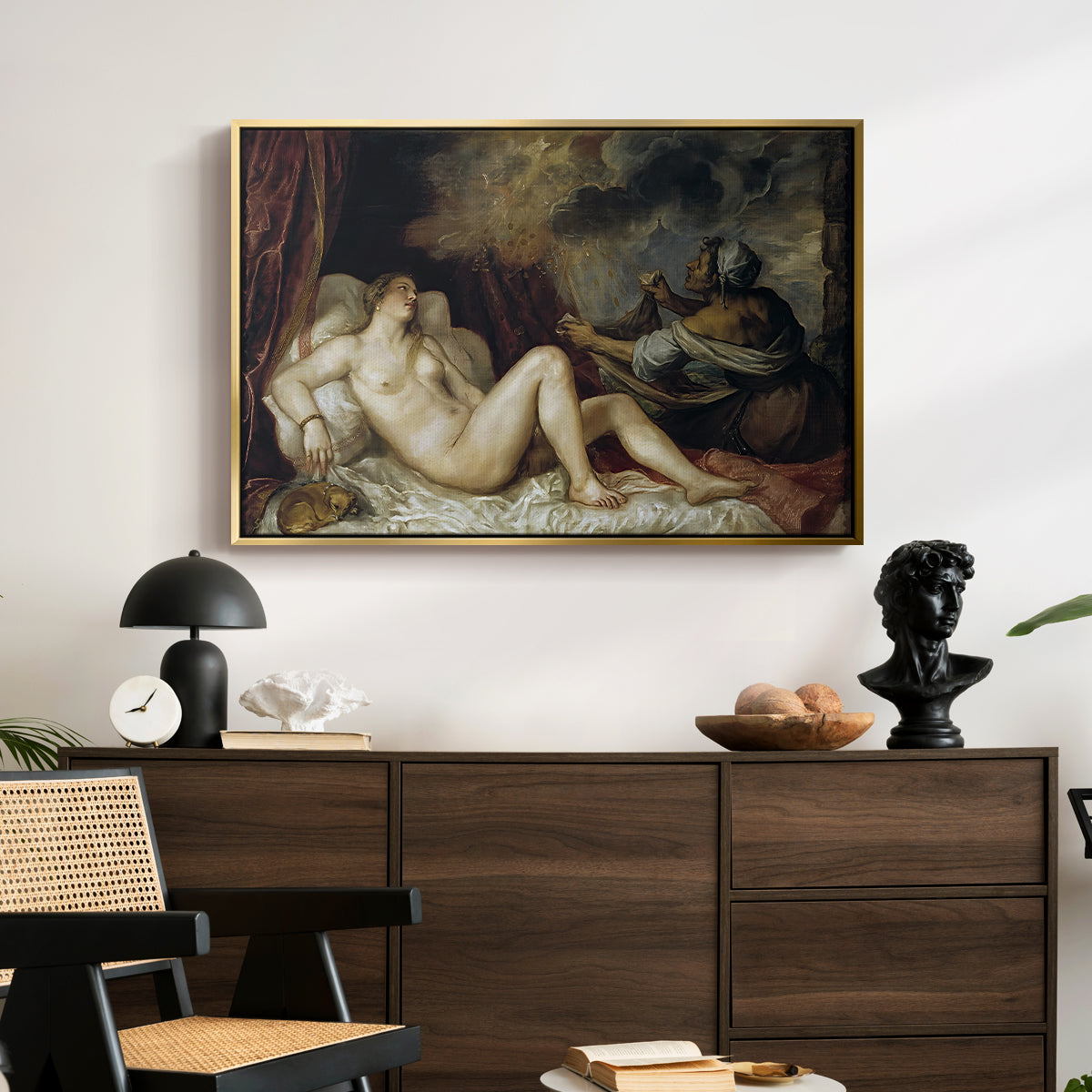 Danaë, c. 1560-1565 - Floater Framed Canvas Print