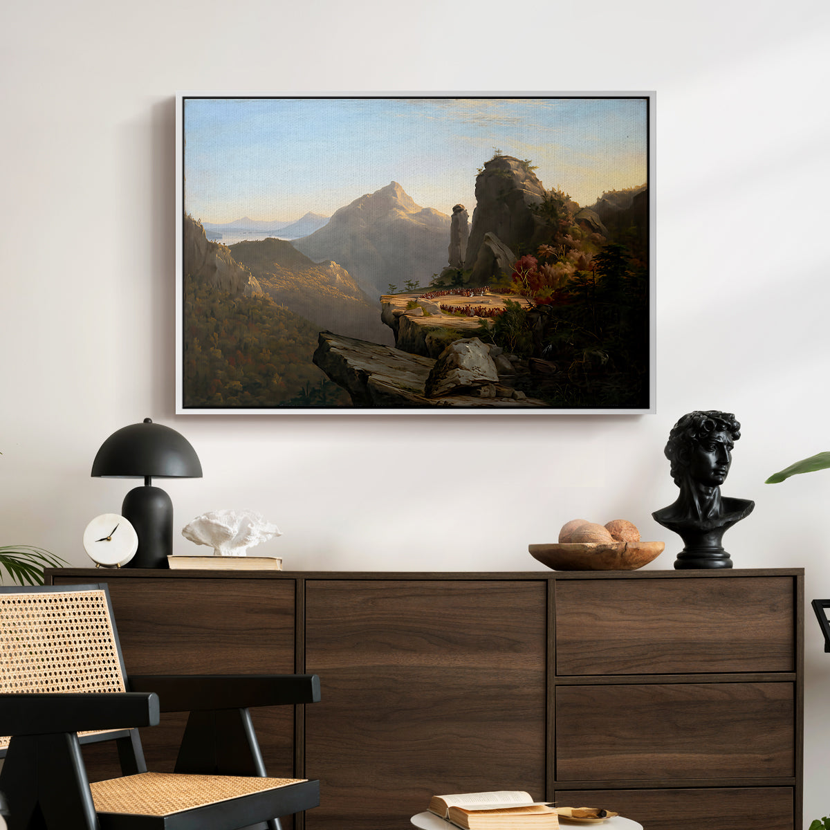 Scene from “The Last of the Mohicans”, 1827 - Floater Framed Canvas Print