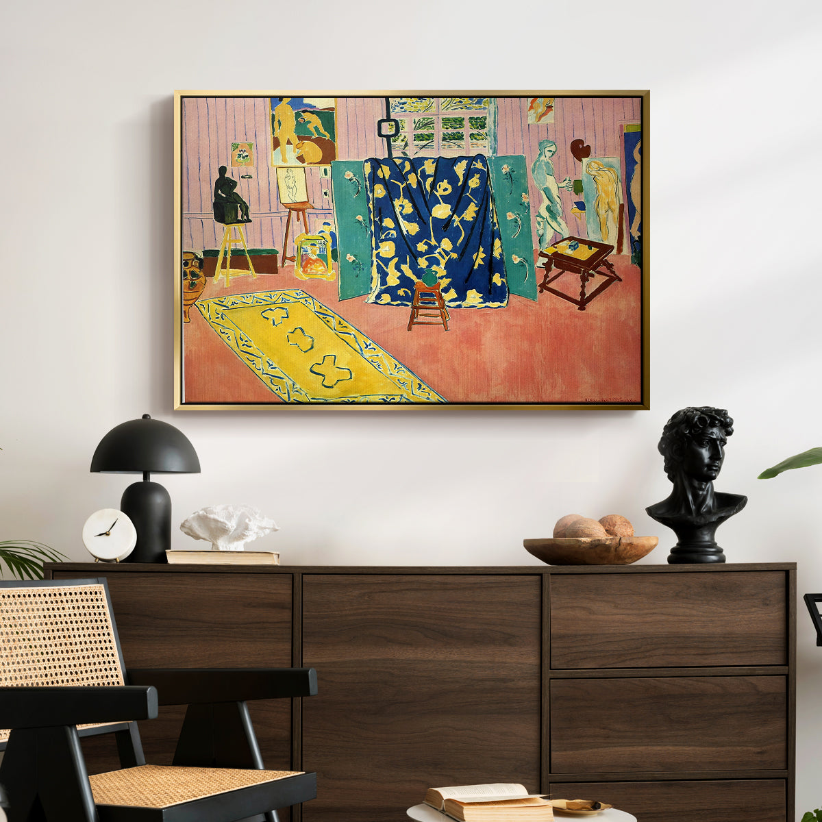 The Pink Studio (L'Atelier Rose), 1911 - Floater Framed Canvas Print