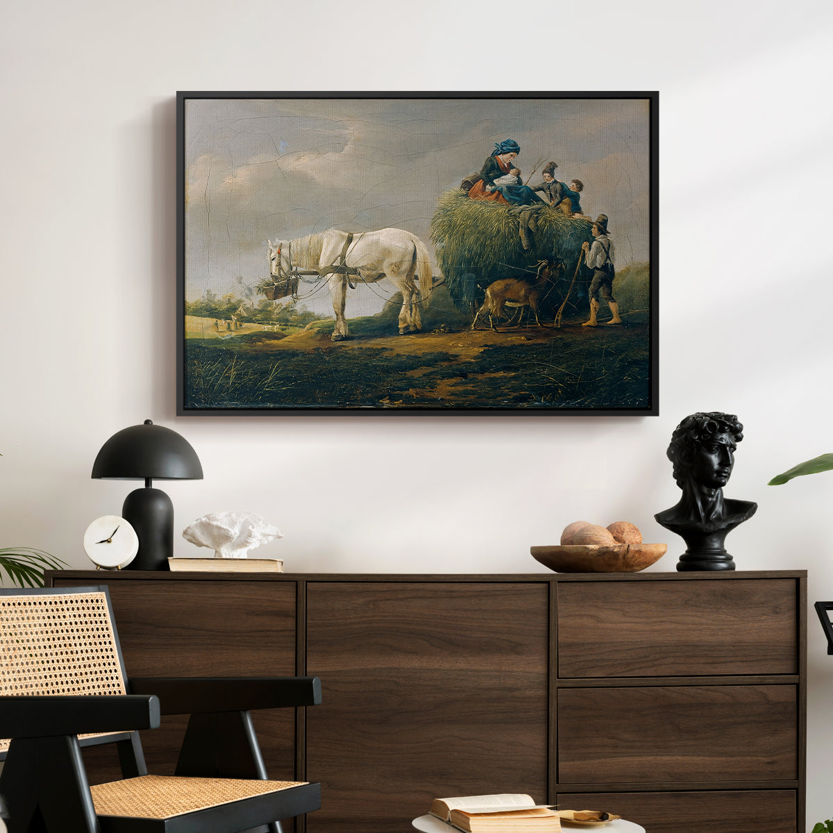 The Hay Wagon (Der Heuwagen), 1824 - Floater Framed Canvas Print