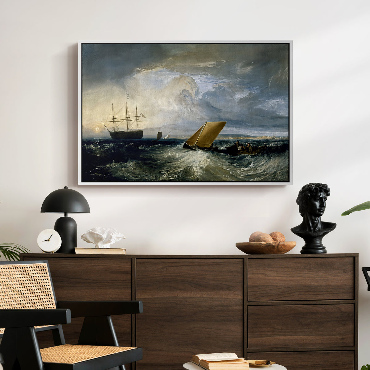 Sheerness as Seen from the Nore, 1808 - Floater Framed Canvas Print