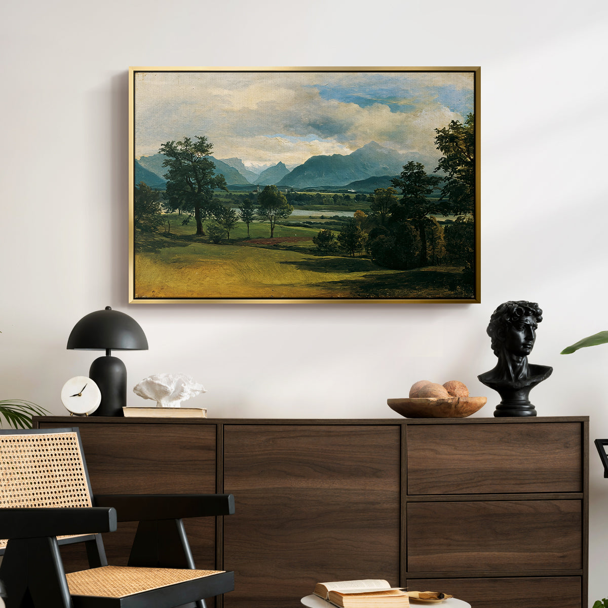 View of Liefering, 1830 - Floater Framed Canvas Print