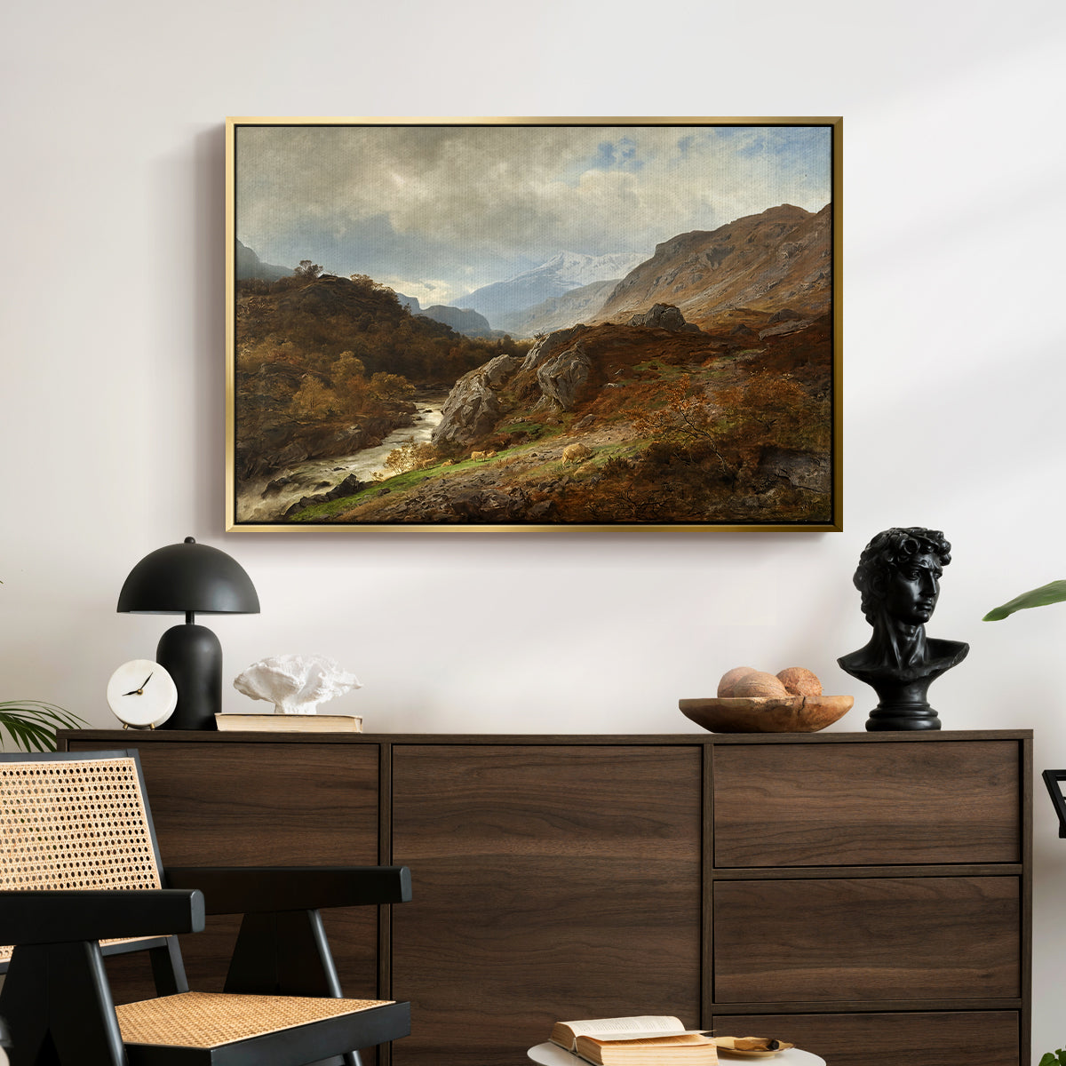 Mountain Landscape, 1864 - Floater Framed Canvas Print