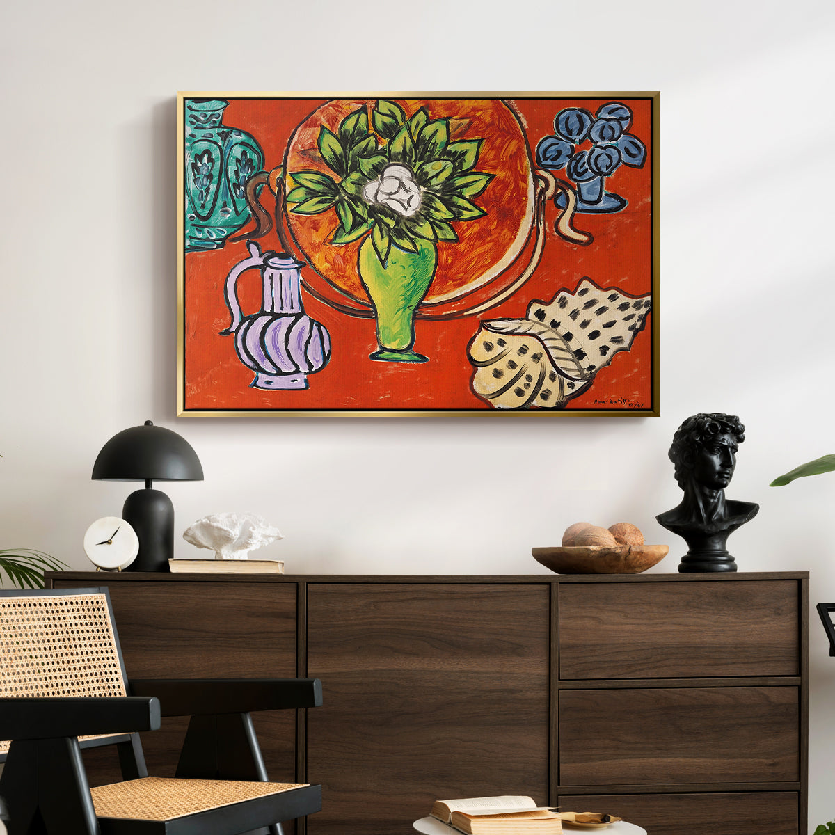 Still Life with a Magnolia (Nature morte au magnolia), 1941 - Floater Framed Canvas Print