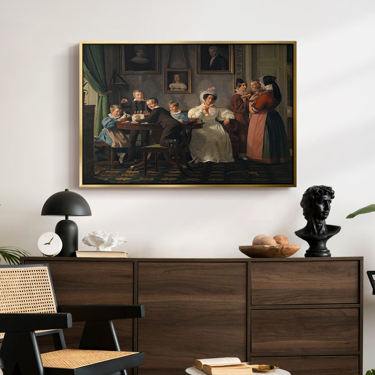 The Waagepetersen Family, 1836 - Floater Framed Canvas Print