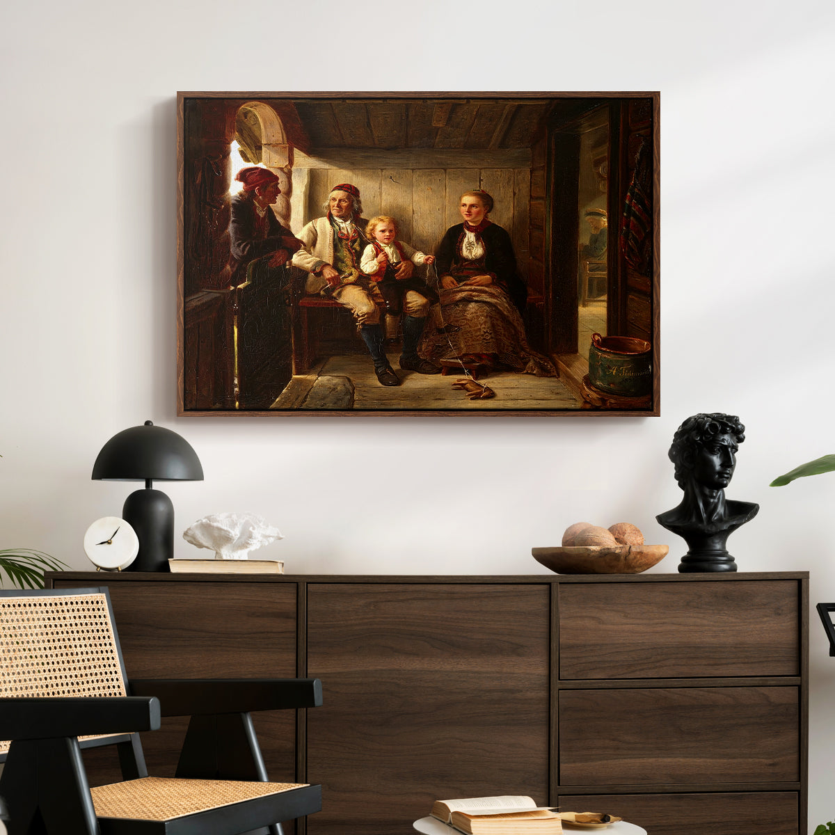 Neighbors (Naboer), 1855 - Floater Framed Canvas Print