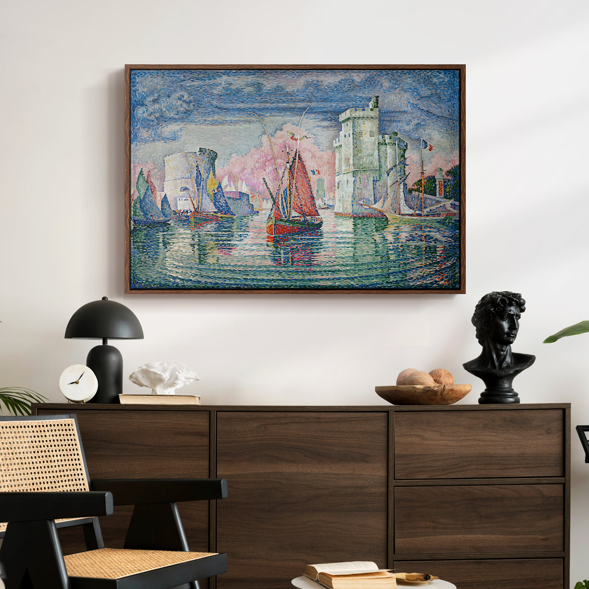 Entrance to the Port of La Rochelle, 1921 - Floater Framed Canvas Print