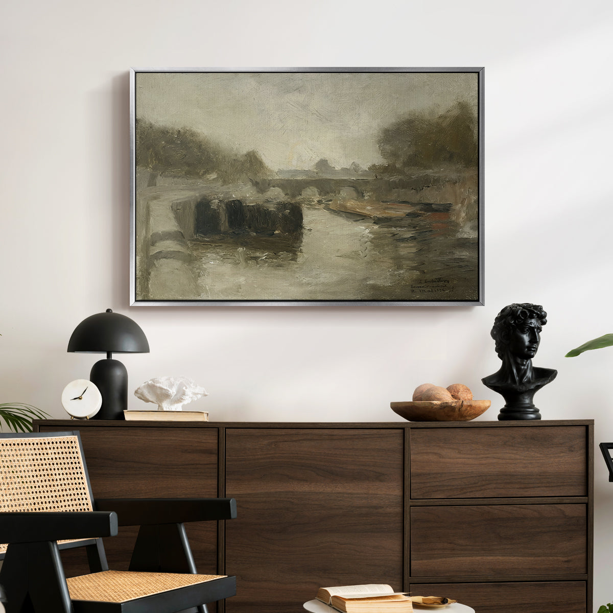 The Bridge (Le pont), 1895 - Floater Framed Canvas Print