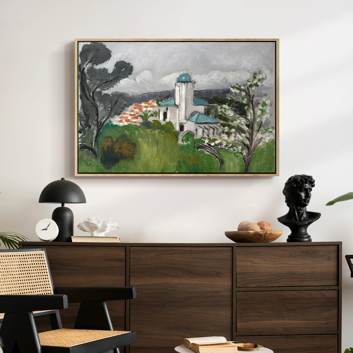 The Blue Villa (La Villa Bleue), c. 1918 - Floater Framed Canvas Print
