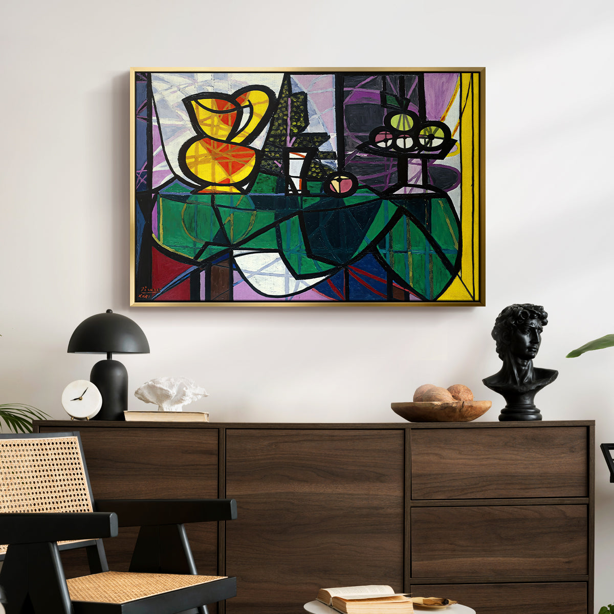 Pitcher and Bowl of Fruit, 1931 - Floater Framed Canvas Print