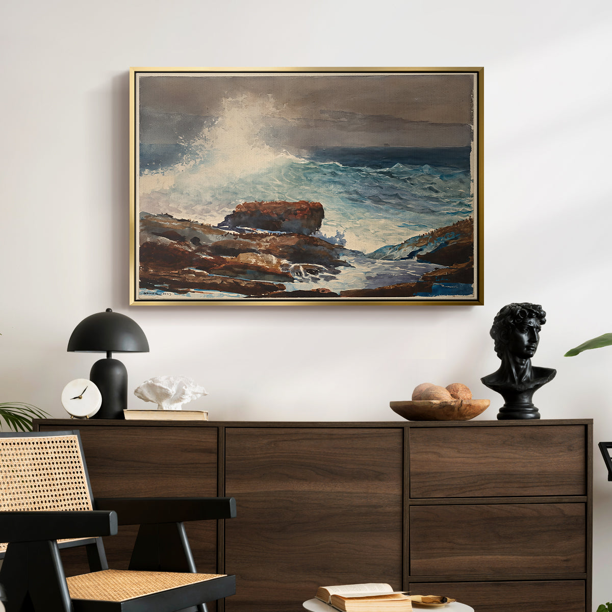 Incoming Tide, Scarboro, Maine, 1883 - Floater Framed Canvas Print