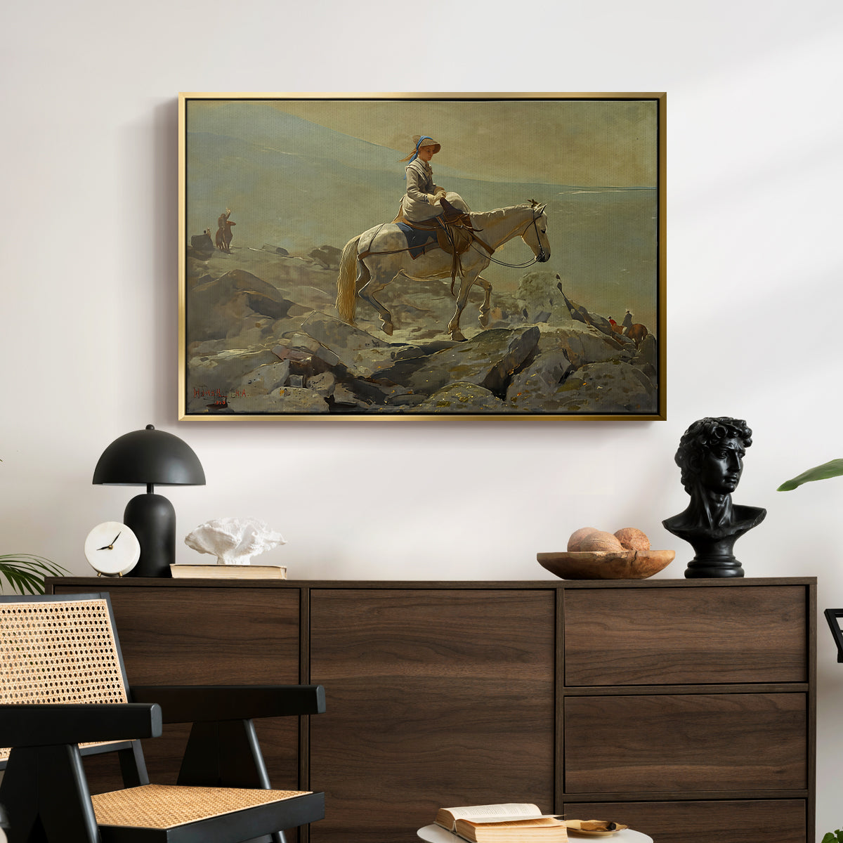 The Bridle Path, White Mountains, 1868 - Floater Framed Canvas Print