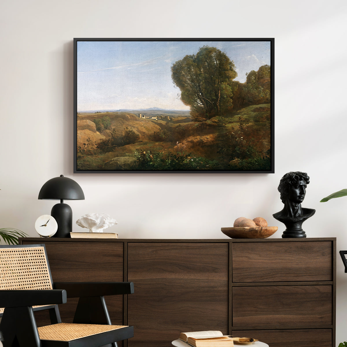 Souvenir of Roquemaure in the Gard, c. 1853 - Floater Framed Canvas Print