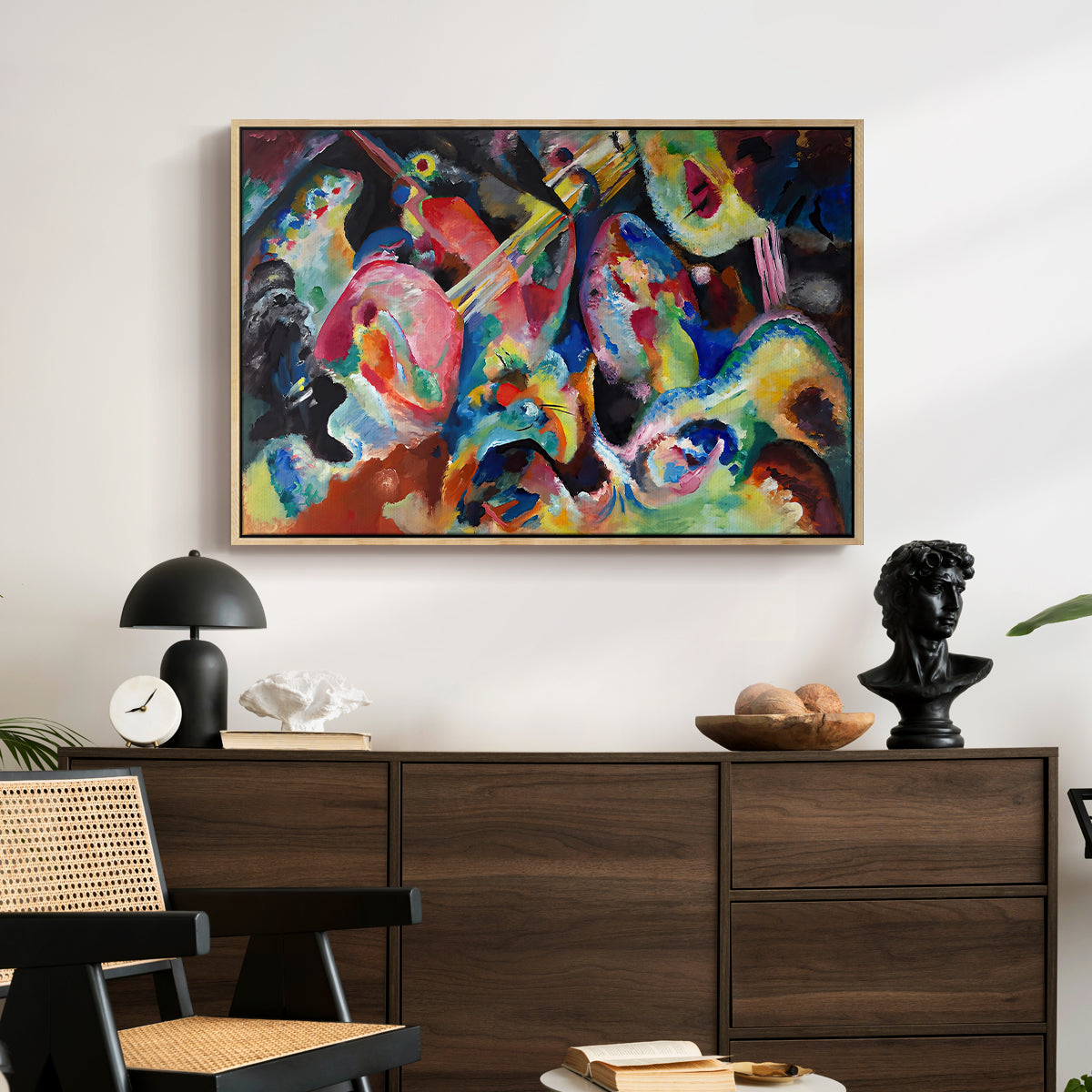 Improvisation. Deluge, 1913 - Floater Framed Canvas Print