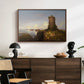 Italian Coast Scene with Ruined Tower, 1838 - Floater Framed Canvas Print